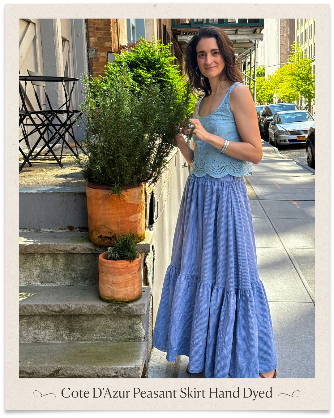 Cote D’Azur Peasant Skirt Hand Dyed