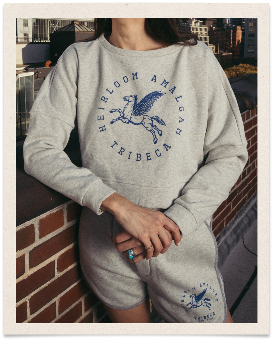 TriBeCa Varsity Cropped Sweatshirt