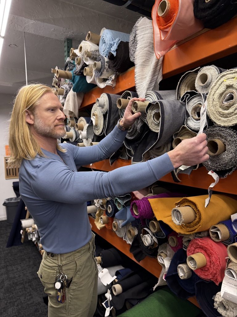 Sourcing fabric in the New York studio