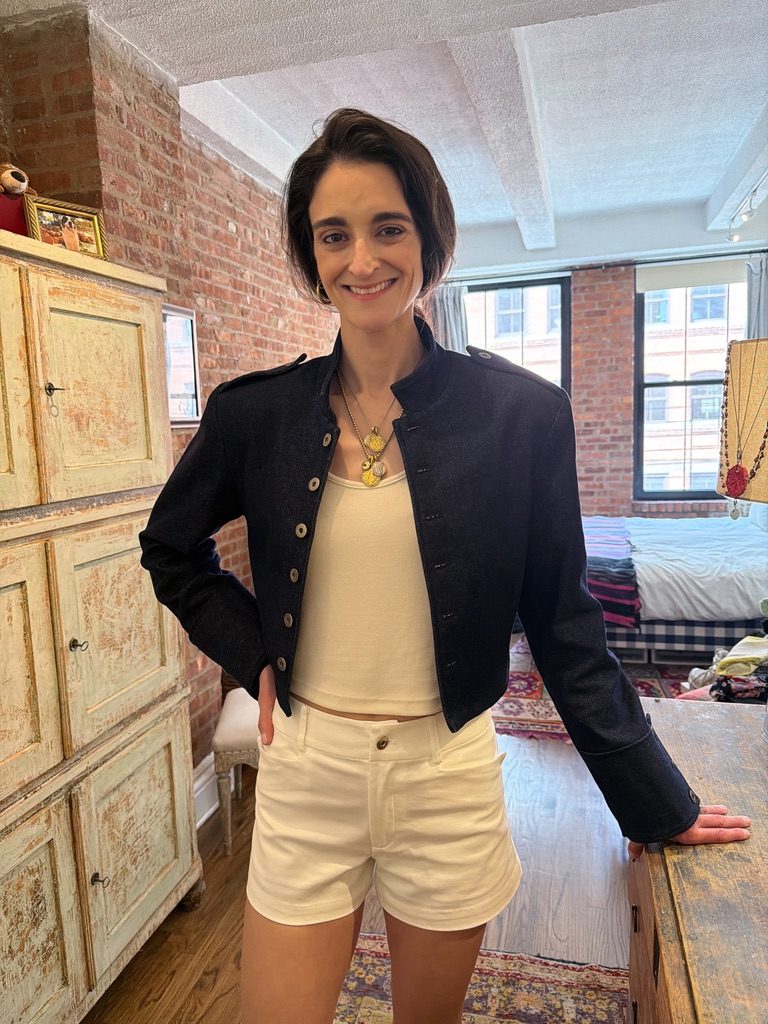 The Formal Marine Jacket layered over the Le Mans Tank