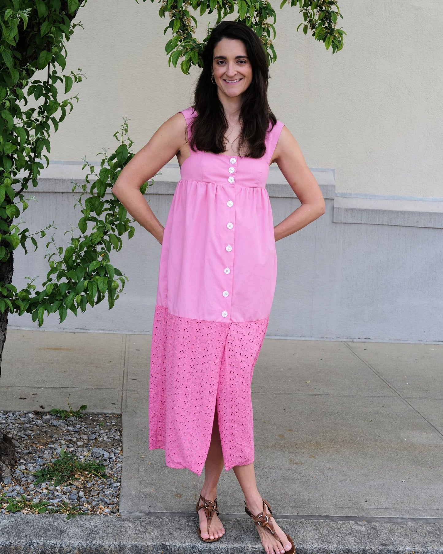 The Georgette Prairie Dress Hand Dyed