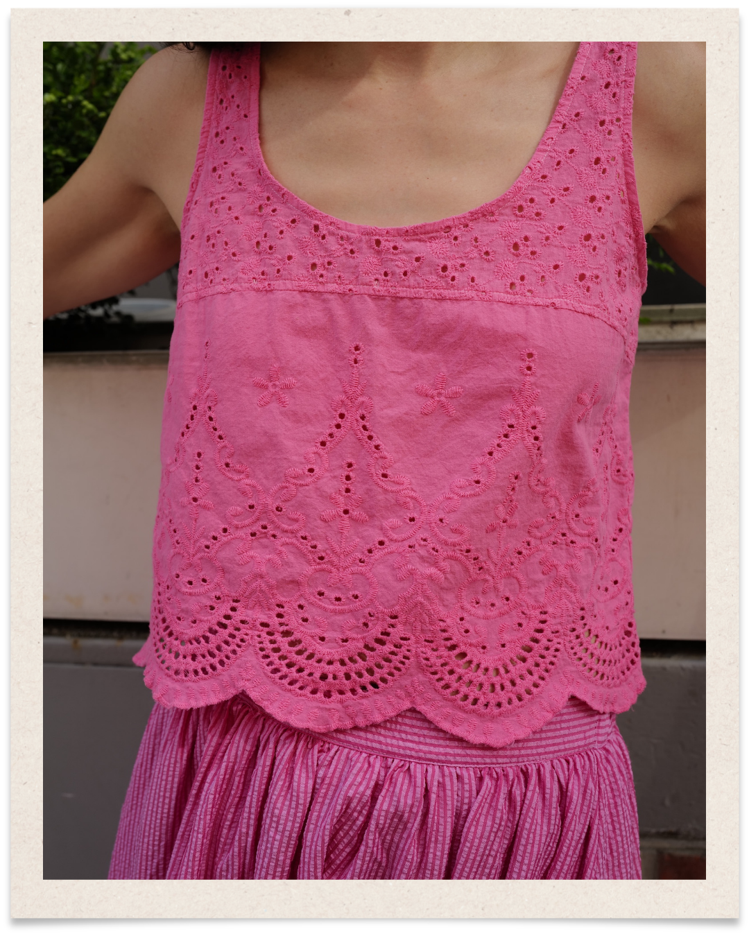 The Coquette Embroidered Blouse Hand Dyed
