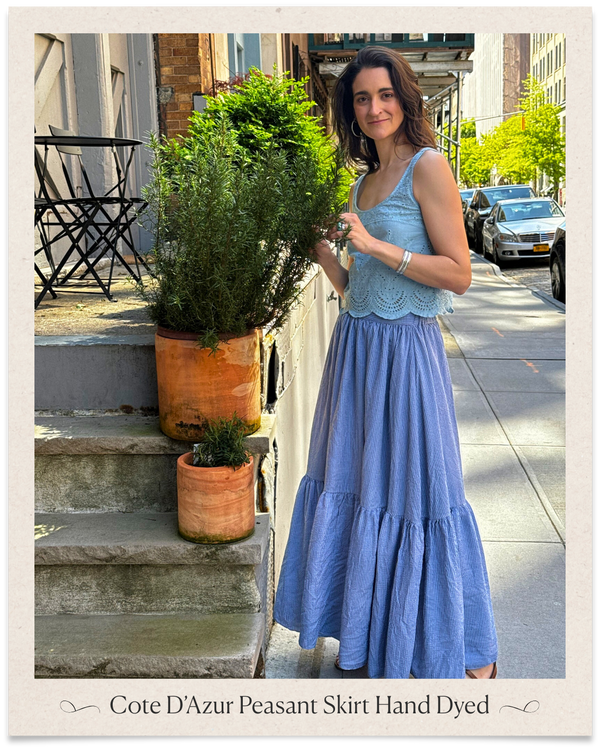 Cote D’Azur Peasant Skirt Hand Dyed