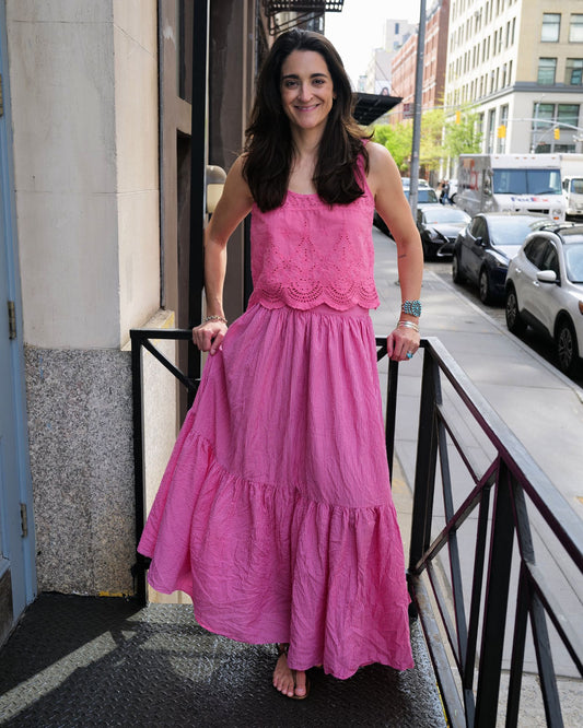 Cote D’Azur Peasant Skirt Hand Dyed