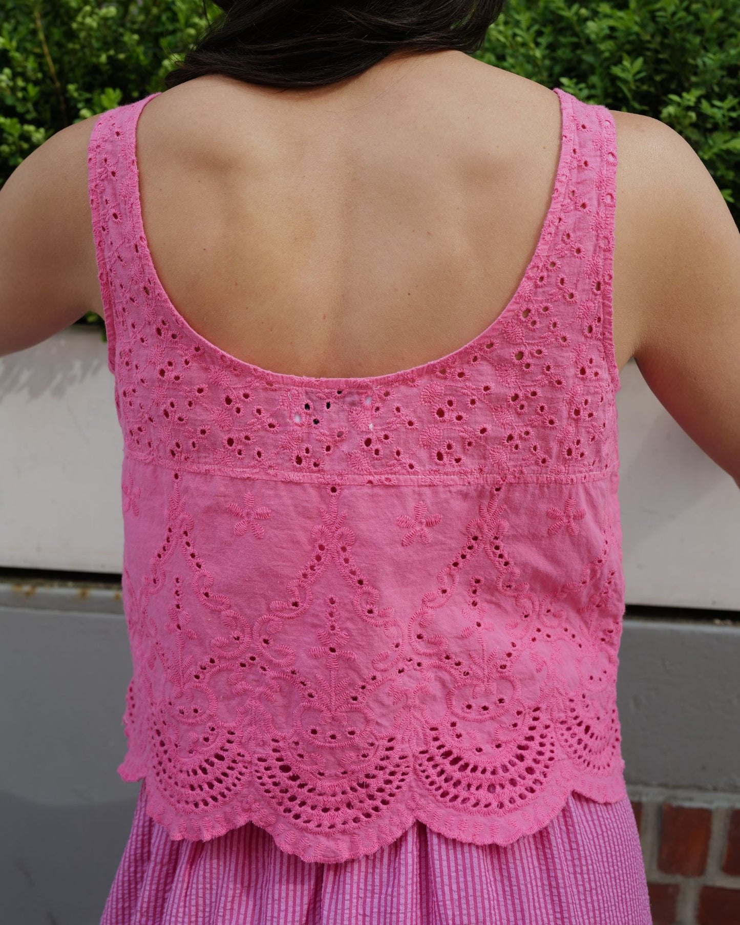 The Coquette Embroidered Blouse Hand Dyed