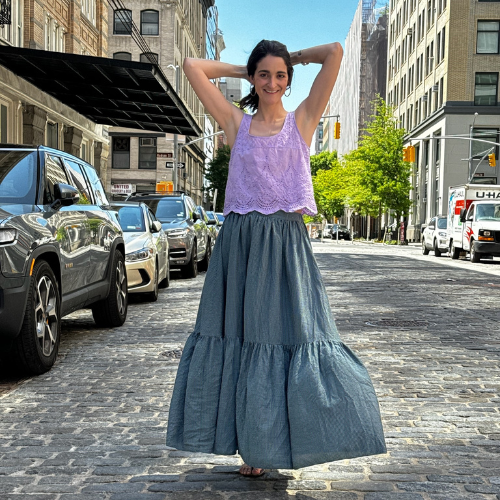 Cote D’Azur Peasant Skirt Hand Dyed
